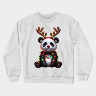 Christmas Red Nose Panda Bear Crewneck Sweatshirt